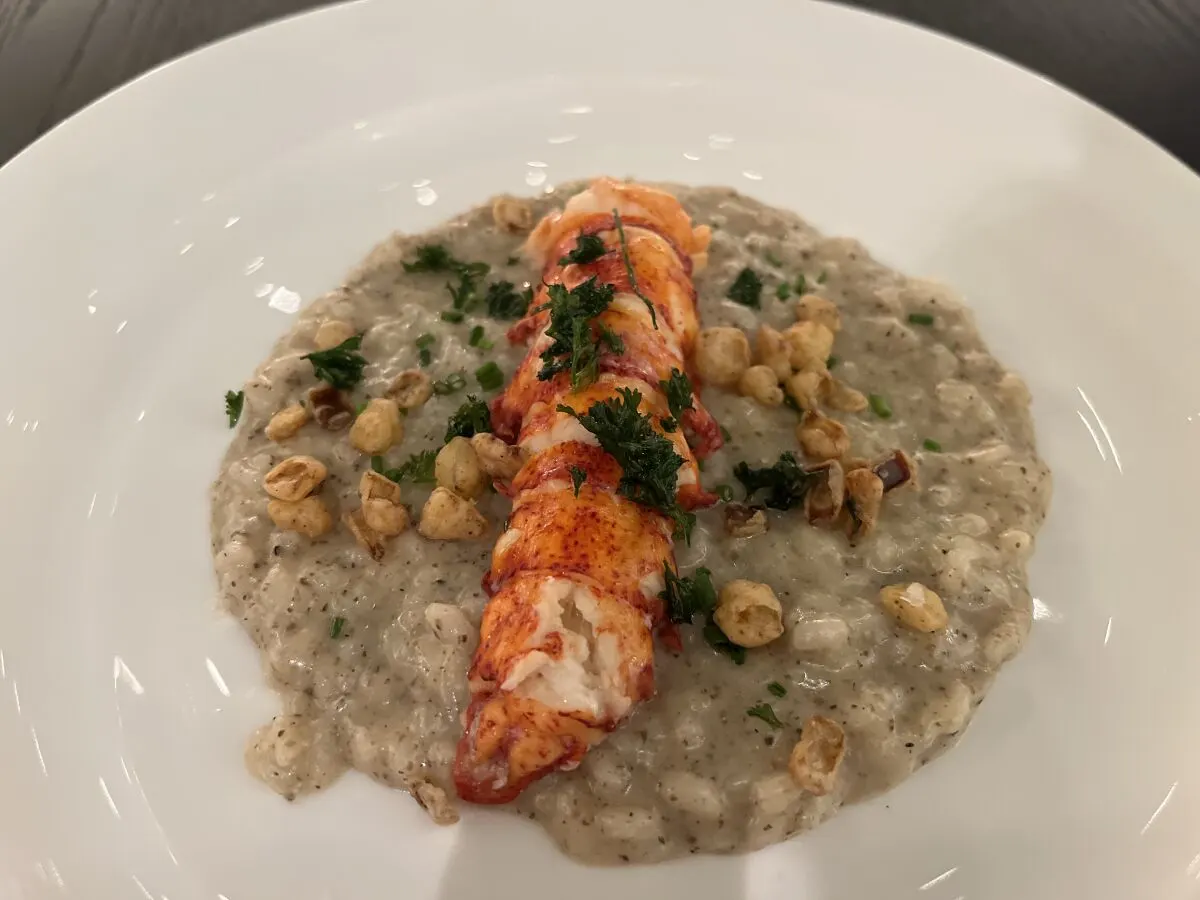 Lobster risotto at Hell's Kitchen restaurant at Harrah's Resort Southern California in Valley Center.