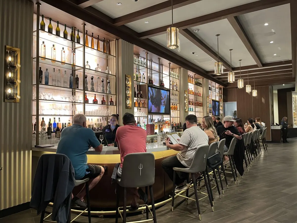 The Hell's Kitchen restaurant bar at Harrah's Resort Southern California in Valley Center.
