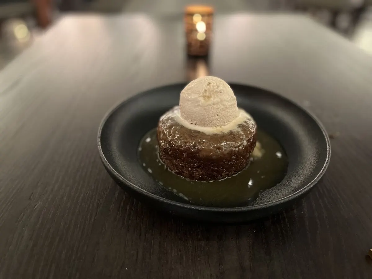 Sticky Caramel Pudding at Hell's Kitchen restaurant at Harrah's Resort Southern California in Valley Center.