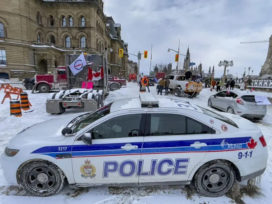 Anti-vaccine mandate protests continue in downtown Ottawa on Friday, Feb. 4, 2022.