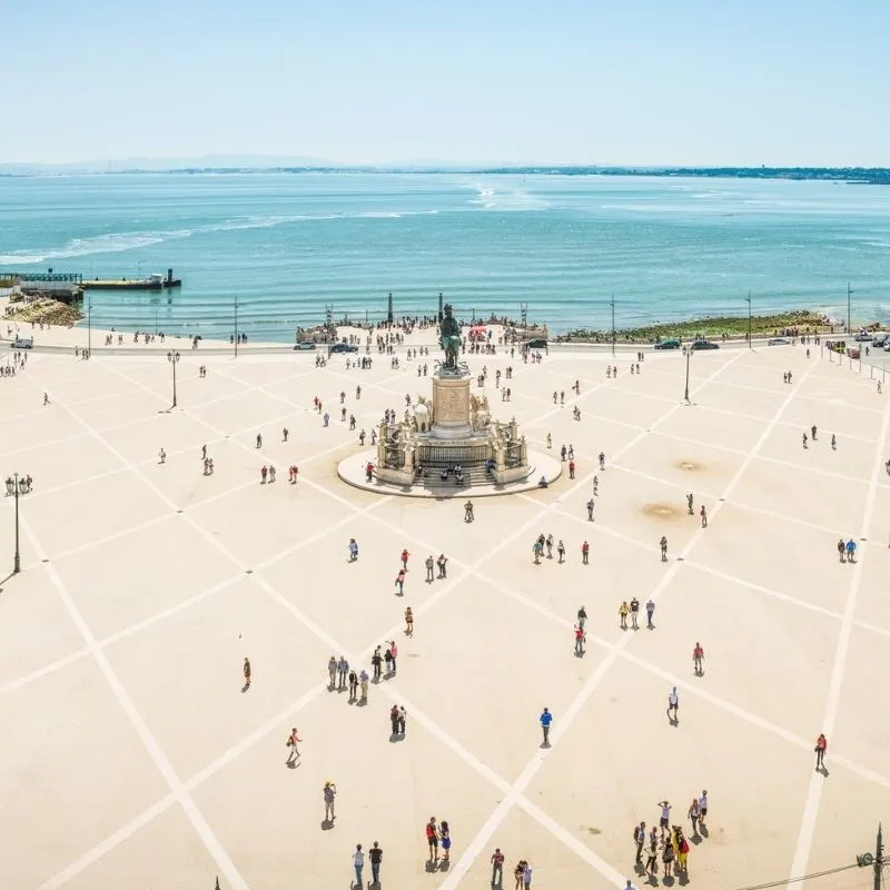 Looking out at the sea from Lisbon