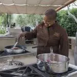 Tanya Holland, chef and owner of Brown Sugar Kitchen, demonstrates how to cook the perfect salmon. Sunset magazine celebrated its newly-opened outdoor test kitchen and gardens at Cornerstone Sonoma on Saturday and Sunday, May 14 and 15, 2016. (Photos by Robbi Pengelly/Index-Tribune)